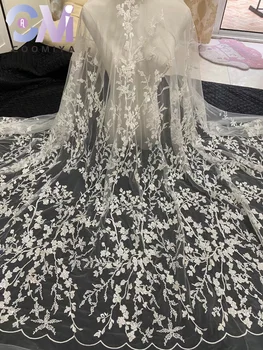 High-End Výpis Nádherné Svadobné Šaty Série Výšivky Európe Luxusné Ťažké Biele Perly Vysoko Kvalitné Textílie
