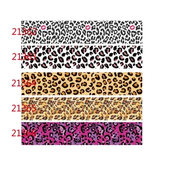 10Yards Čierna a Hnedá, Ružová Leopardí Vzor Grosgrain Páse s nástrojmi pre Hairbows DIY Darčekové Balenie Šitie Príslušenstvo Remesiel Dekorácie