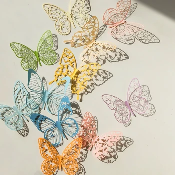 6 Ks Rez Die Motýľ, Tvar, Materiál Papier Nevyžiadanej Vestník Plánovač Scrapbooking Vintage Štýle Art Koláž Dekor Diy Craft Papier
