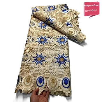 Francúzsky Výšivky Guipure Kábel Čipky Textílie 2023 Vysoko Kvalitnej Čipky Afriky Čipky Textílie Pre Nigérijský šaty Svadobné Party