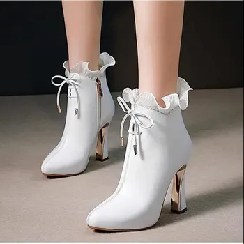 Cresfimix ženy móda pohodlné bočné zips, topánky lady bežné jeseň & zimné 9.5 cm vysoký podpätok topánky botas femininas a2313