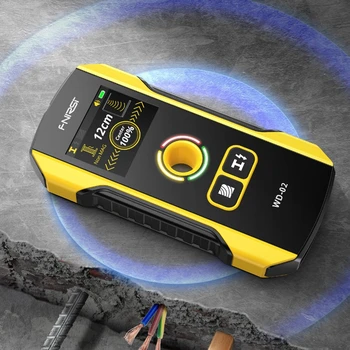 WD02 Digitálne Nástenné Detektor Skener Stenu, Vyvŕtajte Polohy Hole AC Live Káblové Vodiče Kovu, Dreva Stud Finder Alarm Diagnostické Nástroje