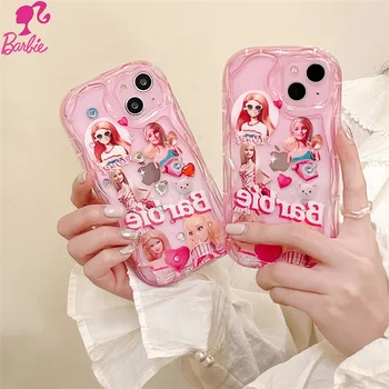 Barbie Iphone14Promax13 Prípade Anime Módne Ženy Mäkké Smartphone Shell Tpu Karikatúra Roztomilý Kawaii Y2K Dievča Mobilný Držiak Príslušenstva