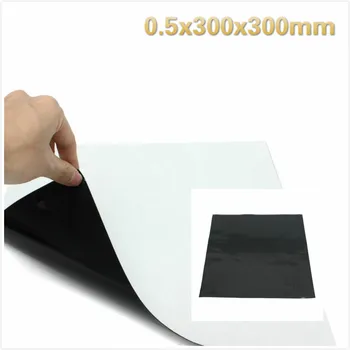 1 kus 0.5x300x300mm black jednostranne lepiaca guma samolepiace vysokej teplote pad