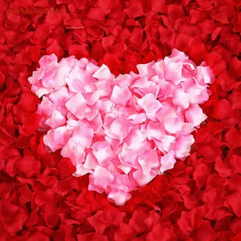 500Pcs Umelého Hodvábu Okvetné Lístky ruží Romantický Simulácia Kvet Falošné Rastlín valentínske Svadobné Dekorácie Pre Domov DIY Dodávky