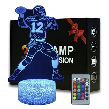 3D Ilúziu Futbalista Nočné Svetlo Hráč Rugby Stolná Lampa Deti Spálne Dekorácie, Lampy, Kreatívne Darčeky Na Narodeniny, Vianoce