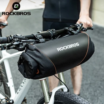 ROCKBROS úradný Bicykli Taška Skladacie Uzavretie Taška Nepremokavé obojstranné Otváranie Skladovanie Roll Kôš Pack veľkou Kapacitou