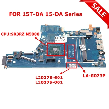 Notebook Doske L20375-601 L20375-001 EPK50 LA-G073P Pre HP 15T-DA 15-DA Series NoteBook S SR3RZ N5000 CPU na Palube DDR4