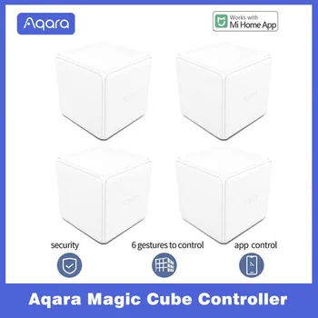 Aqara Magic Cube Radič Zigbee Verzia Ovládané Dvere Šesť Žalôb Na Smart Home Zariadenie Pracovať Splnené Mihome App