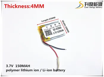 3.7 V,150mAH,[402025] PLIB; polymer lithium ion / Li-ion batéria pre GPS,mp3,mp4,mp5,dvd,bluetooth,model hračka