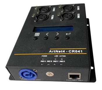 CR041R; 4 Vesmíru ArtNet DMX LED Controller;1 artnet vstup do 4 výstup DMX512