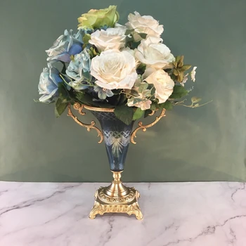 Čistej medi s sklenená váza Európskych-Amerických-francúzsky mäkký domáce dekorácie remeslá