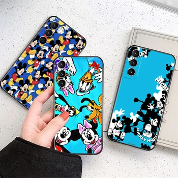 Disney Mickey Minnie Mouse Pre Samsung Galaxy S22 Ultra S22 Plus 5G Telefón Prípade Plnej Ochrany Shockproof Black TPU