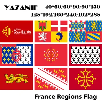 YAZANIE Francúzsko Occitanie Auvergne Rhone Alpes Bourgogne Franche Comte Pays de la Loire Languedoc Limousin Aquitaine francúzskou Vlajkou