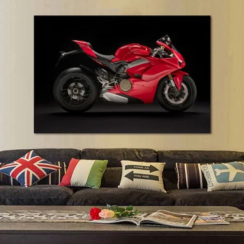 Dekoratívne Maľby Nástenné Art Ducatis 2018 Panigale V4 S Red motorclyes Obrázok Moderné Plátno Plagáty a Výtlačkov pre Home Decor