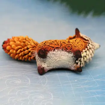 Praktické Fox Obrázok Solid Model Malých Rozmerov Cartoon Zvierat Figúrka Fox, Model Hračka Žiarivé Farby Fox Ornament Office Dodanie