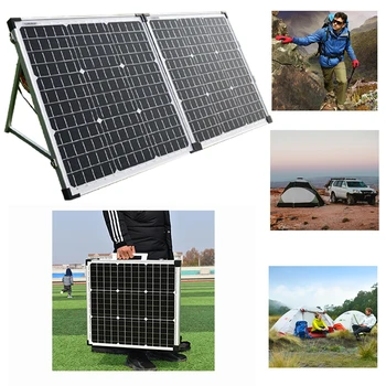 Hliníkový Rám Skla Skladacia 18V 100W(2pcs50w) Solárny Panel Pre Prenosné elektrické Stanice/Generátor Vonkajšie Cestovanie, Camping