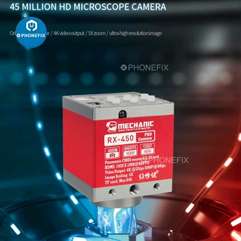 Mechanik 4500 Miliónov HD Mikroskopom Fotoaparát RX-450 RX-510 HDMI Vstup, Digitálny Súčasné Microscopio Fotoaparát Telefónu na Opravu